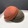 Solid Color Hip-hop Hat Adjustable Melon Skin Caps Casual Brimless Hat  Autumn Winter