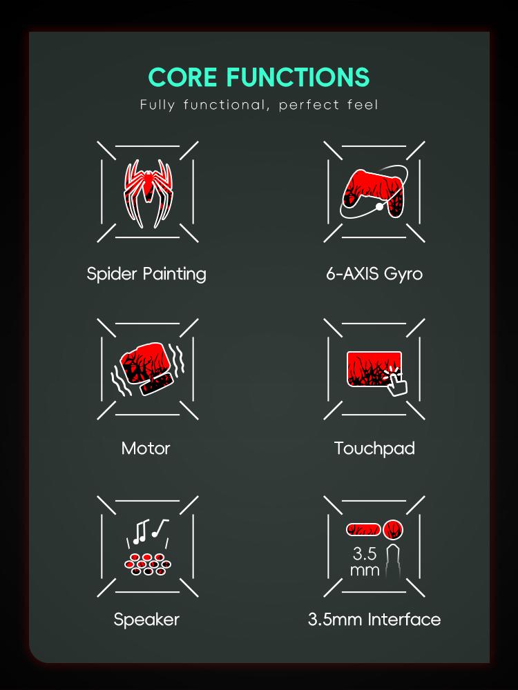 Data Frog Беспроводные игровые контроллеры Bluetooth-совместимый Spide Геймпад для PS4 Геймпад Slim/pro Консоль Игровой для джойстика ПК