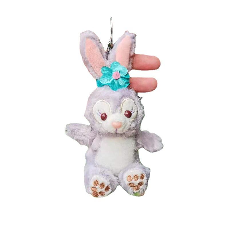 Cartoon Star Dailou Cute Rabbit Plush Keychain Cotton and Cloth Stuffed Animal Birthday Gift