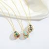 1Pc Clavicle Chain Niche Water Droplet Pendant Exquisite Pendant Necklace Gift Pattern Easter Egg