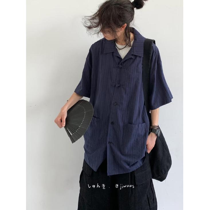 Летняя одежда мужская ретро повседневная рубашка студенческая свободная нишевая дизайнерская забавная новая мужская верхняя часть для ношения на открытом воздухе