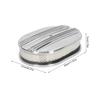12in Air Cleaner Oval Half Finned Polished Aluminum Alloy Fits for 5 1/8in Carburetors Car Oval Air Filter 12in Car Air Filter