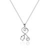 Creative Stethoscope Pendant Necklaces For Women Silver Color Zircon Crystal Aesthetic Choker Chain Jewerly Accessories Kbn041