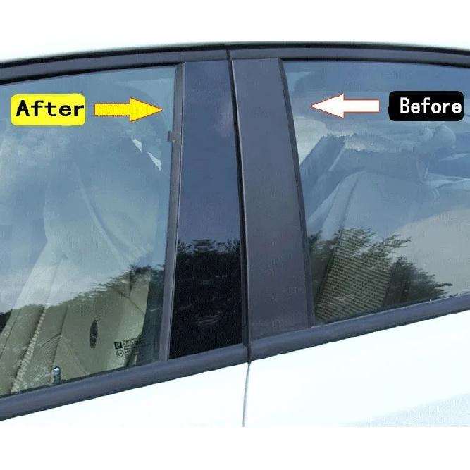 Для BMW 1 серии E81 E82 E87 E88 Хэтчбек 2004-2013 Полированные стойки кузова Глянцевая накладка на оконные стойки Наклейка на стойку BC 6 шт.