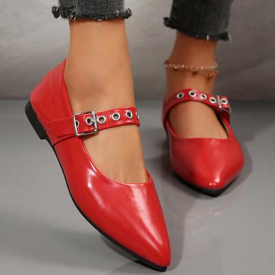 Туфли женские ретро-типа большого размера на плоской подошве, импортные, 2024, новый темперамент, Мэри Джейн, универсальные туфли в стиле ретро с одним словом