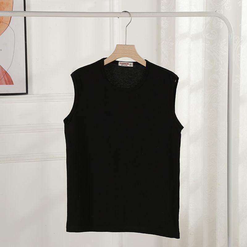 Sleeveless T-shirt Men's Large Size Basketball Vest Sports Short Sleeve Fitness Singlet Sling Pure Color Sleeveless Top