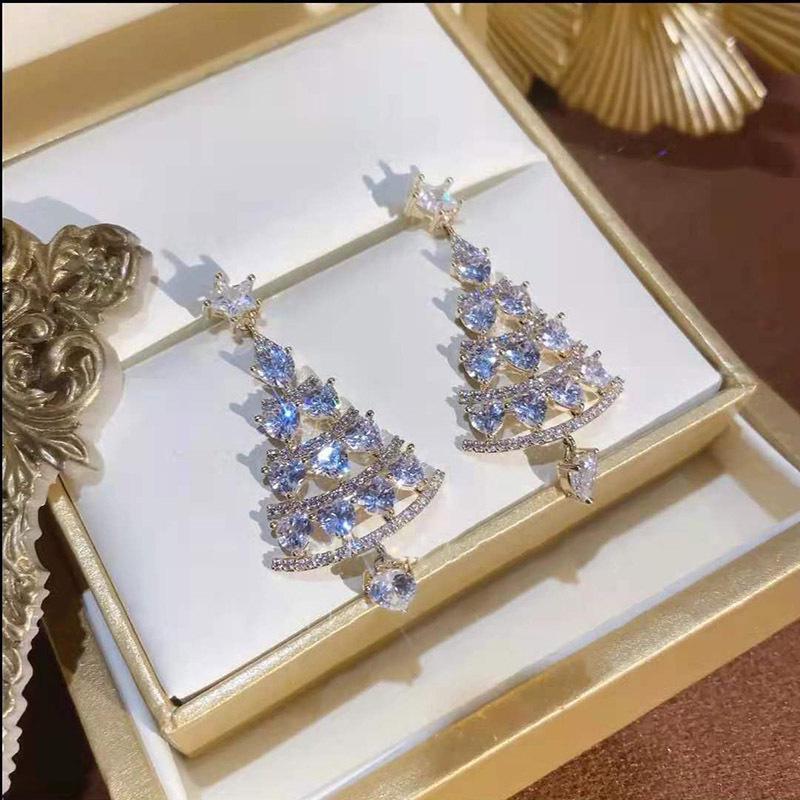 Элегантные трансграничные серьги-кисточки в виде рождественской елки для женщин