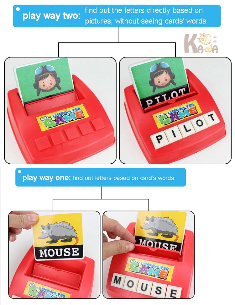 Alphabet Letters Card Literacy Fun Game Learn USA English Language ABC Children Educational Toys