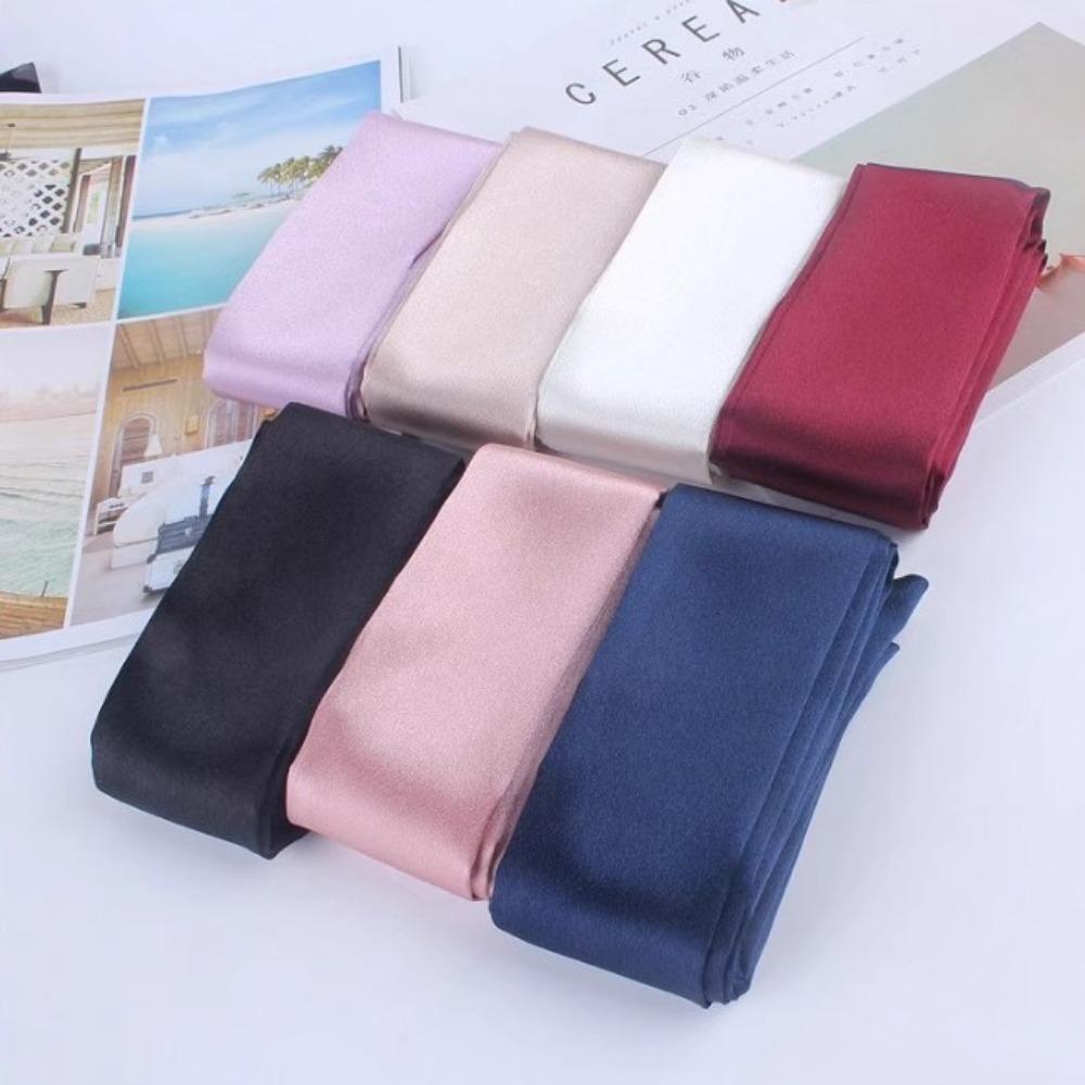 Waistbands Silk Scarf Solid Color Ribbon Knot Rope Fashion Long Scarf Ladies