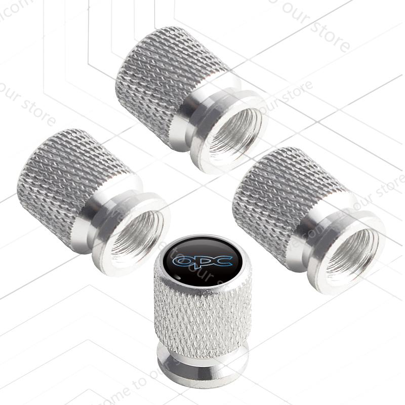 4Pcs/Set For OPC Line LOGO Badge Opel Corsa Ampera Astra Adam Mokka Vauxhall Vectra Car Wheel Tire Valve Caps Tyre Stem Covers PF5