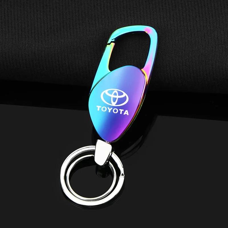 Simple creative trendy keychain for men women waist keychain For Toyota C-hr Rav4 Hilux Prius Avensis Auris Corolla
