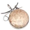 Pendant Fossil Coral Gemstone Gift For Her Silver Jewelry 2"