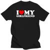 Funny I Love Heart My Girlfriend T Shirts Graphic Mdl Streetwear Short Sleeve O-Neck Birthday Gift T-shirt Mens Clothing