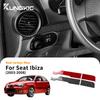 For Seat Ibiza 6l 2003 2004 2005 2006 2007 2008 Car Main Driver Strip Real Soft Carbon Fiber Sticker Interior LHD Accessories.