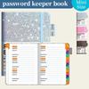 С пружинным ремешком B6 Адресная книга Твердый переплет Веб-сайт Книга записей Английская Пароль Книга Среднего возраста