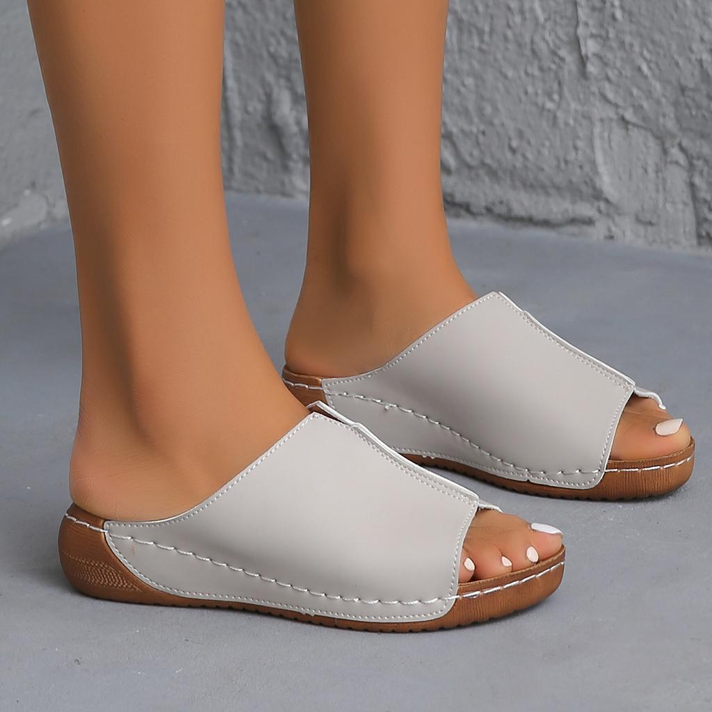 Новые импортные тапочки на толстом каблуке, женские сандалии, повседневные, легкие, большого размера, с рисунком «рыбье пасть», классные пляжные тапочки