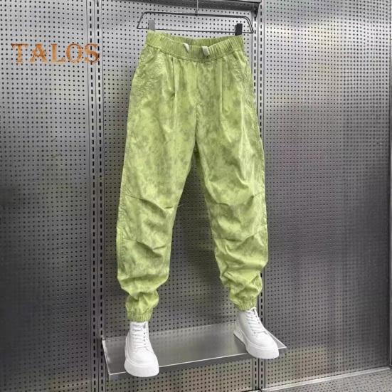 Мужские брюки-карго с завязками на талии, мешковатые брюки-джоггеры свободного кроя, шаровары с принтом и большими карманами для спорта и улицы