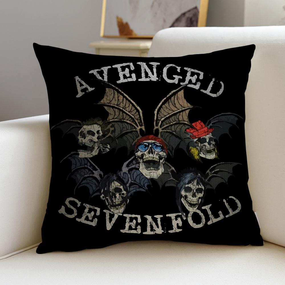Metal AAvenged SevenfoldS Cushion Cover Breathable and skinfriendly linen pillowcase square removable and washable cushion