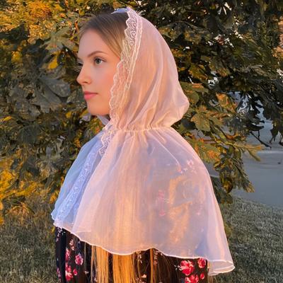 Женский платок на голову вышивка кружево вставка нисходящая форма носовой платок однотонный тонкий женский головной убор