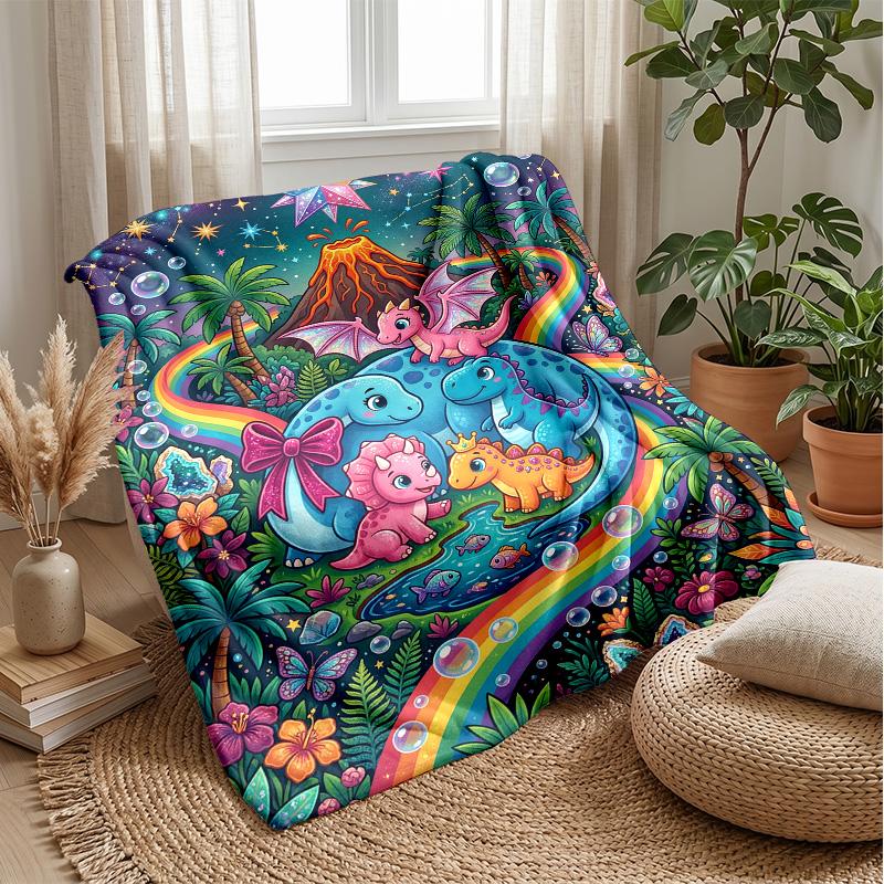 Fantasy Dragon Universe Theme blanket Lightweight Warm Flannel Blanket Decorative Throw Blanket for Home Decoration