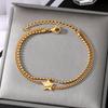 Star Pendant Double Layer Girl's Bracelet Party Charm Versatile Bracelet Five Pointed Star Double Layer Bracelet Fashion Sexy Women's Bracelet