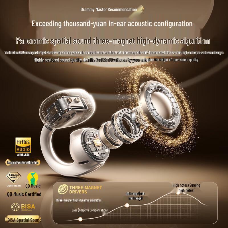 Baseus MC1 AI Open-Ear Ear Clip Bluetooth Headphones