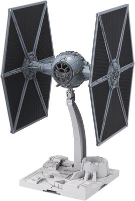Пластиковая модель истребителя TIE Fighter Star Wars BANDAI SPIRITS 1/72 с цветовой кодировкой (Новая версия)