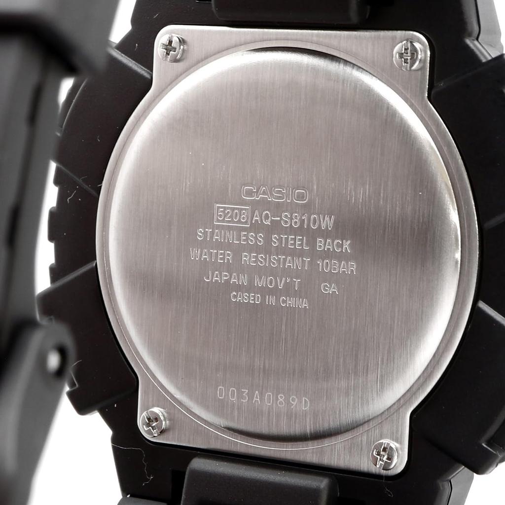 Casio Мужские часы Tough Solar Кварцевые Черные Аналогово-цифровые AQ-S810W-1A2V
