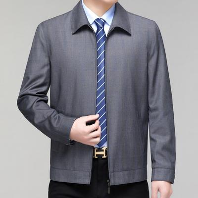 Высококачественные мужские куртки для весны и осени, модные модели для джентльменов среднего и пожилого возраста, легкие роскошные куртки для деловых людей.