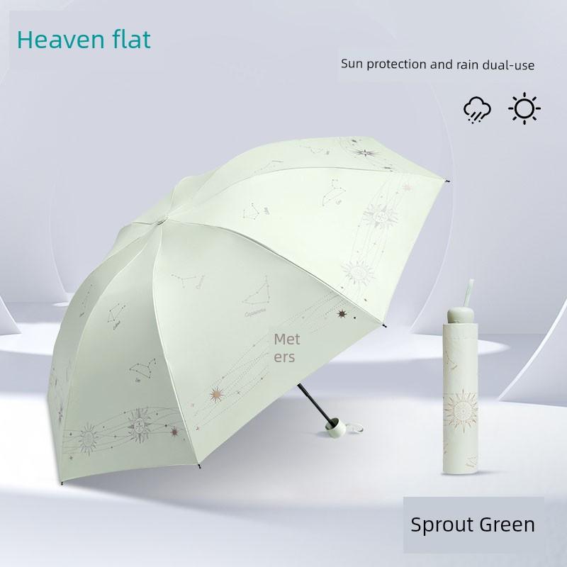 Paradise Umbrella 2026 New Model Official Genuine Dual-Use Sun and Rain Umbrella with Uv Protection, Black Coating, Manual Folding Women's Umbrella