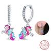 100% 925 Silver Chameleon Dragonfly Butterfly Earrings Golden Koi Ladybug Earrings For Women Fashion S925 Party Jewelry