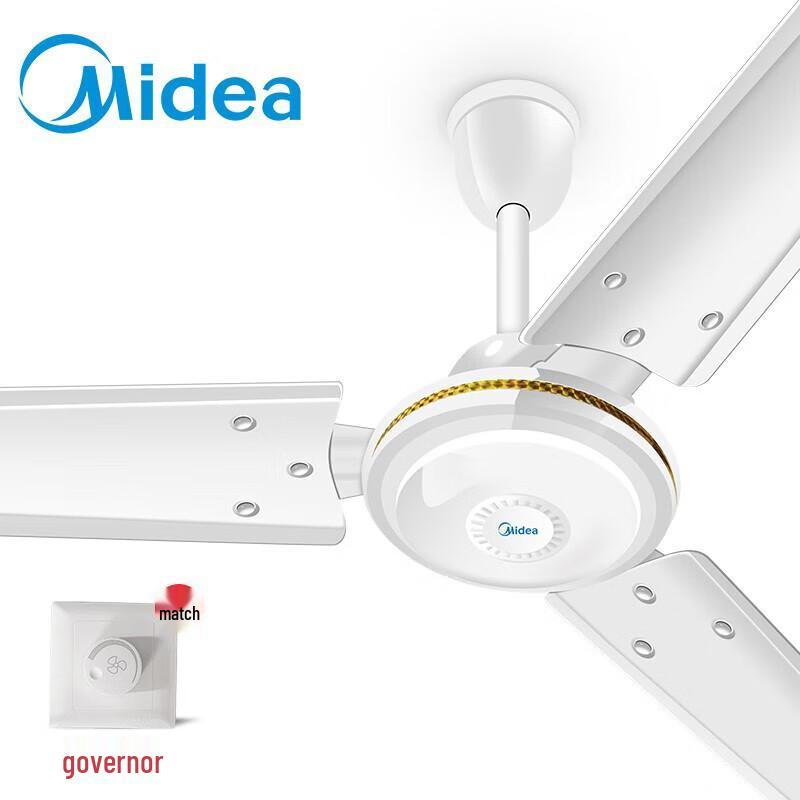 Midea Потолочный вентилятор FC120-BA 48 дюймов, штекер CN (адаптер в комплекте)