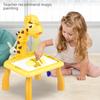 Multifunctional Deer Projector Drawing Table with Sound & Light - Children's Graffiti & Writing Board Toy
