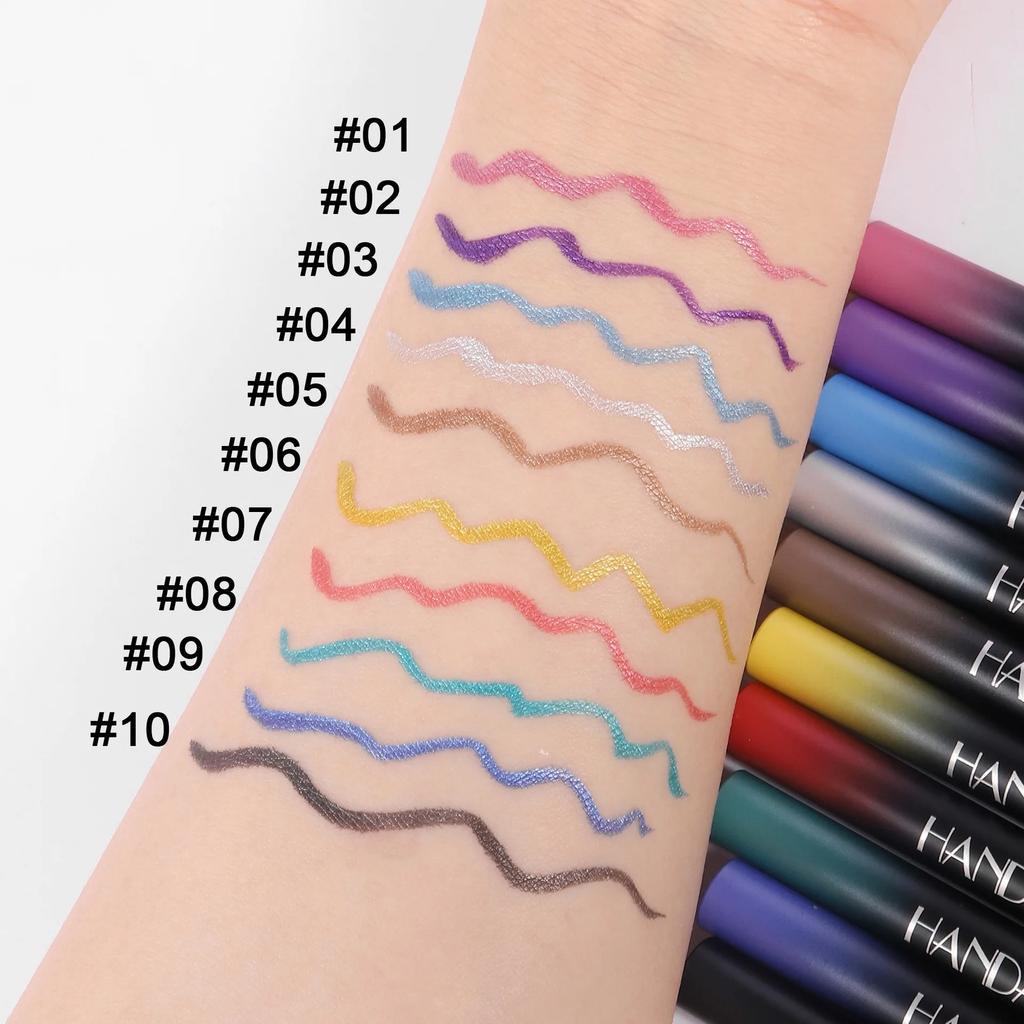 Блестящая подводка для глаз Тени для век Водостойкая быстросохнущая серебристо-золотая металлическая перламутровая жидкая подводка для глаз Осветляющий макияж глаз