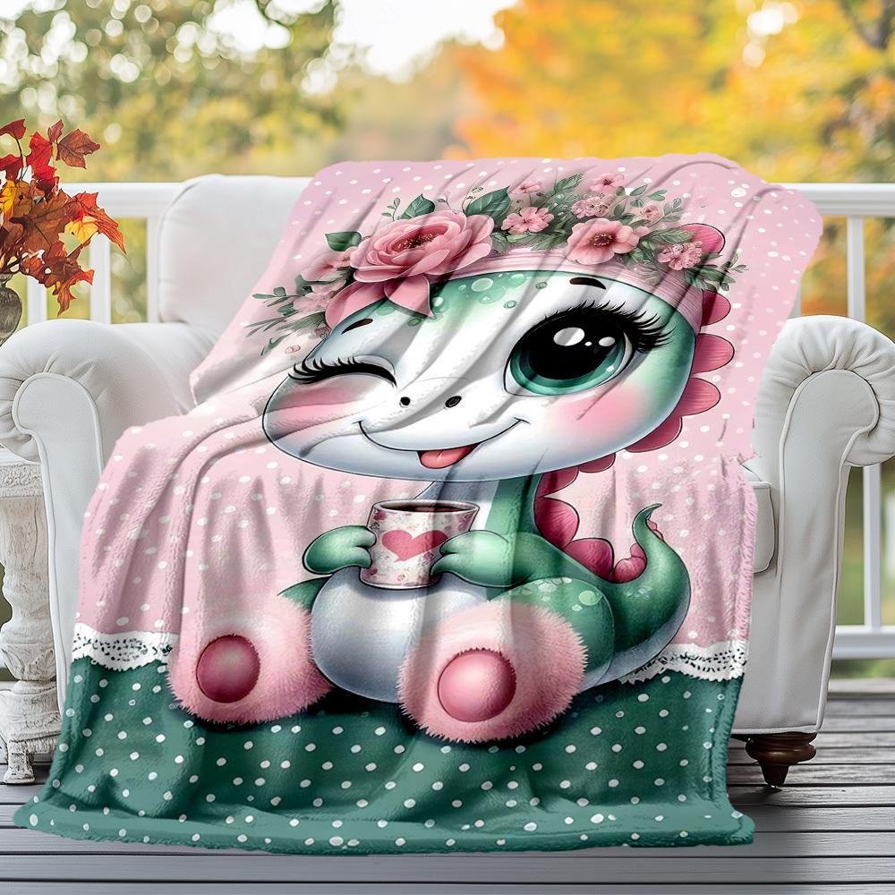 1PC dragon coffeeOutdoor Flannel Blanket - Soft Plush Decor for Picnics, camping, Bedroom, Playroom, Office, or Lunch Break 1231A