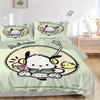 3pcs POCHACCO Listening to Music Bedding Set - 1 Soft Quilt Cover + 2 Pillowcases, Machine Washable - Suitable for All Seasons, Perfect Gift