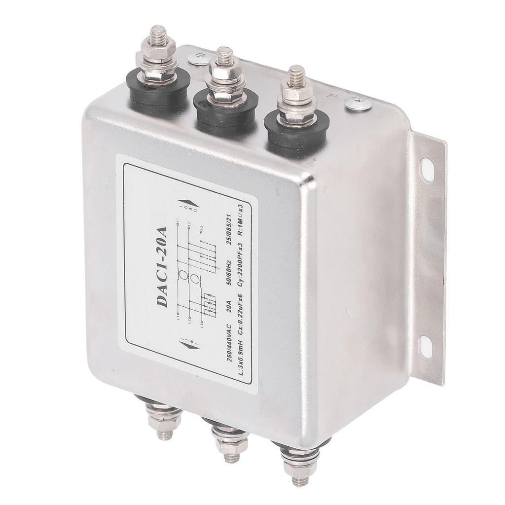 Фильтр электромагнитных помех 3 фазы 3 провода подавитель помех фильтр электромагнитных помех AC250V 440V 50 6