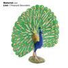 Lovely Peacock Figurine Professional Painted Craft Wear-resistant Multifunctional Realistic Peacock Model Figure for Decoration