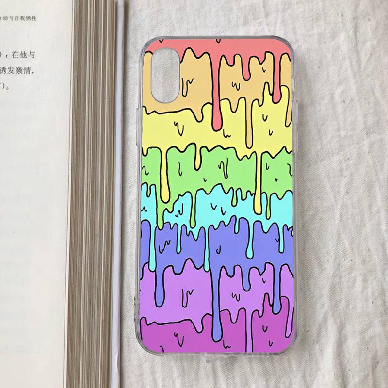 Melting Trans Pride LGBTQ Phone Case For iPhone 11 12 13 14 Mini Pro Max XR X XS TPU Clear Case For 8 7 6 Plus SE 2020