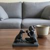 3D-печатная скульптура собаки и хозяина Статуя собаки и хозяина Настольная фигурка животного
