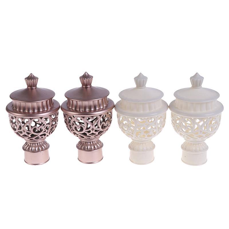 2 шт., наконечники для карнизов, 66 х 115 мм, пластиковые, винтажные, для стержня диаметром 28 мм