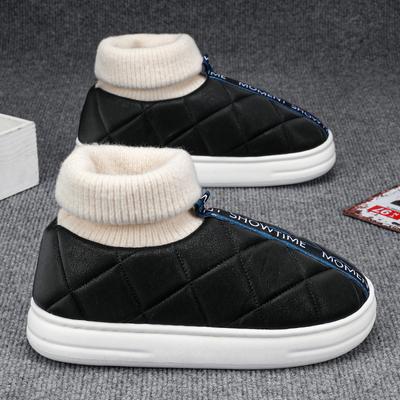 Модная зимняя домашняя обувь Повседневная Сохраняющая тепло Толстая подошва Уличная обувь Эластичная Мягкая Удобная Новая Универсальная Нескользящая Износостойкая