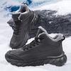Men's Snow Boots Waterproof Warm Fur Lined Winter Comfortable Lace-Up Hiking Boot Non-slip Outdoor Ankle Booties Trekking Work High-top Shoes for Men