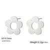 Cazador Cute Flower Sakura Stud Earrings for Women Stainless Steel Piercing Earrings 2026 Jewelry Birthday Valentine Gift