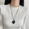 Ретро красное сердце Perndant ожерелье винтажная цепочка Love Rope свитер цепь ожерелье для женщин мода романтика шея ювелирные изделия подарки