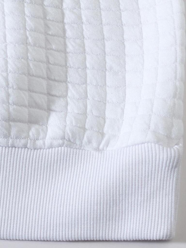 Мужская приталенная клетчатая толстовка – Круглый вырез, Длинный рукав, Однотонная – Осенне-зимняя коллекция