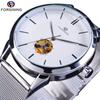 Men Fashion, Leisure and Simple Mesh Belt Automatic Mechanical Watch