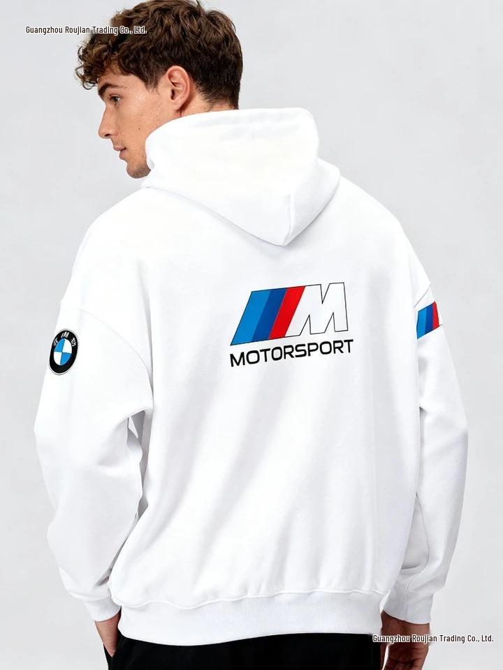 European & American Trendy Unisex Car Print Hooded Sweatshirt