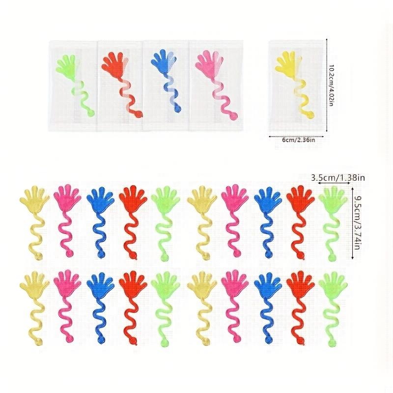 70 шт. Ассортимент Маленькие Блестящие Липкие Руки, Подарки на День Святого Валентина, Сувениры для Вечеринки по Случаю Дня Рождения, Липкие Руки, Реквизит для Снятия Стресса, Наполнители для Хэллоуинской Корзины