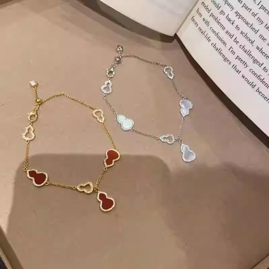 Браслет-подвеска из 24-каратного циркона и уксуснокислого картона в форме тыквы, новый китайский модный браслет в стиле легкой роскоши, простые украшения